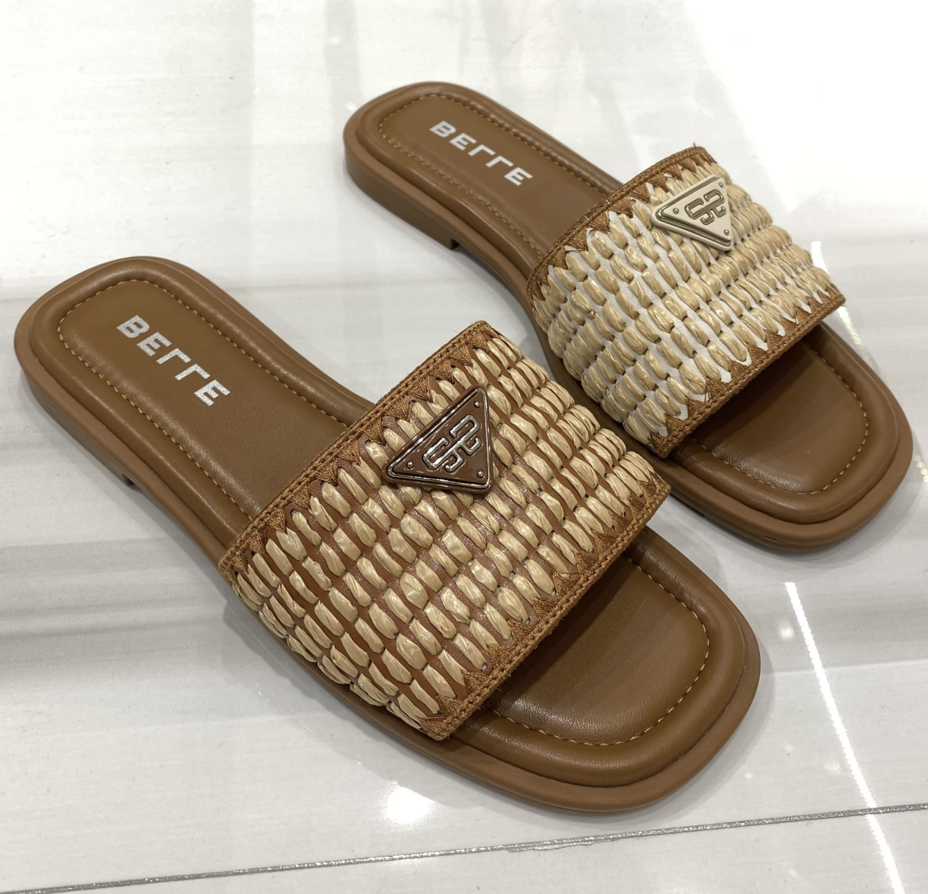 Slide Sandals with Square Toe Summer Slippers